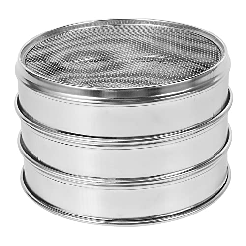 Basage Grupos de Tamices de Suelo de 3 Piezas, Filtros Est�Ndar para An�Lisis de Suelo, Muestreo, Inspecci�N, Jardiner�A