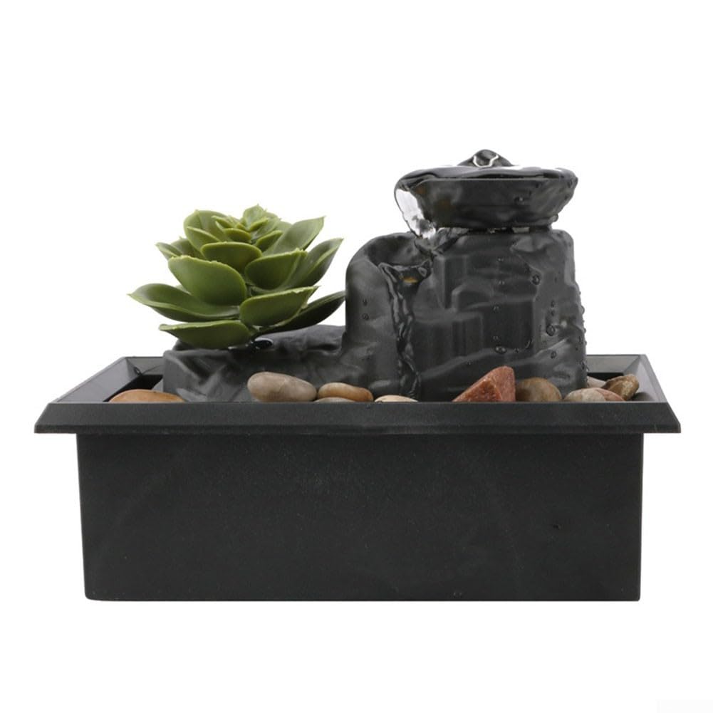 Fontaine d'eau intérieure décorative avec cascade pour table et bureau