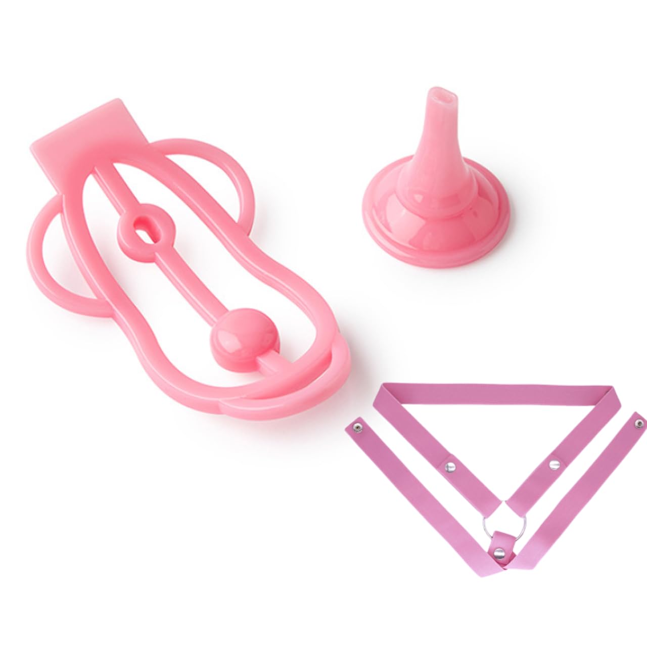 Fufu clip de castidad con urinario y cinturón de castidad jaula de castidad masculina jaula de castidad masculina (Pink)