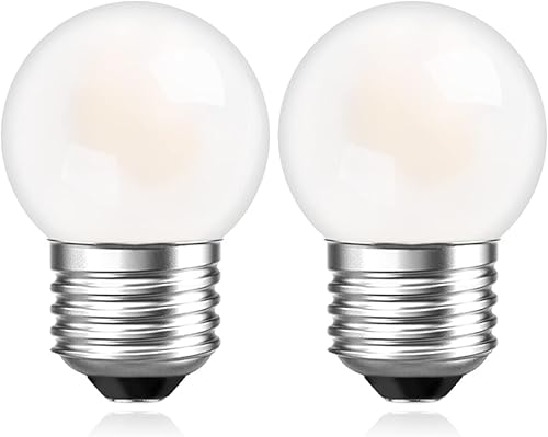 Miniatura 23 de Bombilla LED Edison G40 de bajo vatio, bombilla LED de 1 W, equivalente a 10 W, incandescente E26, base de tornillo, bombillas LED ultra cálidas