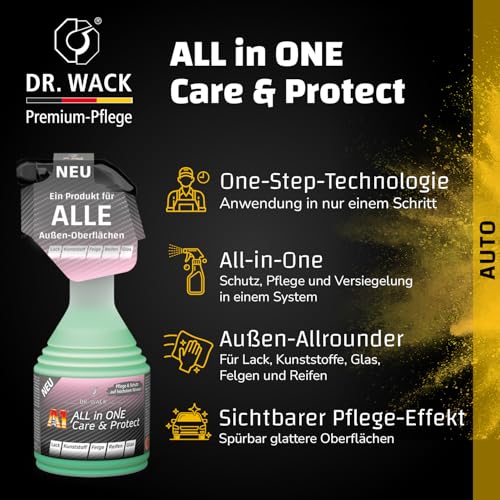 Dr. Wack – A1 All in ONE Care & Protect Autopflege 500 ml I Für alle Auto-Außenoberflächen I Schutz… – Ansicht 2