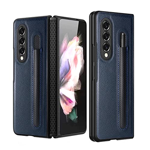 Housse en cuir mince pour Galaxy Z Fold 4 et 3 protection charnière pliante de luxe