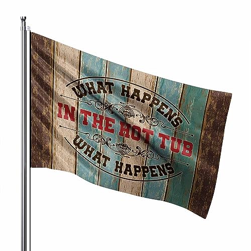 Drapeau de jardin jacuzzi 152x244 cm grand format humour