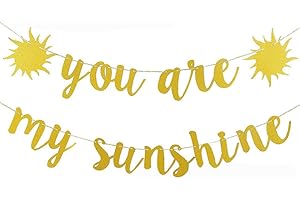 2-Pack Golden Sparkle 'You Are My Sunshine' Banner