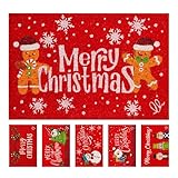 OLIVO.shop Zerbino Natale ingresso, zerbini natalizi in cocco naturale, tappeto ingresso natalizio, Tappeti Natale 40x60 cm CHRISTMAS ZERBINO (MARZAPANE)