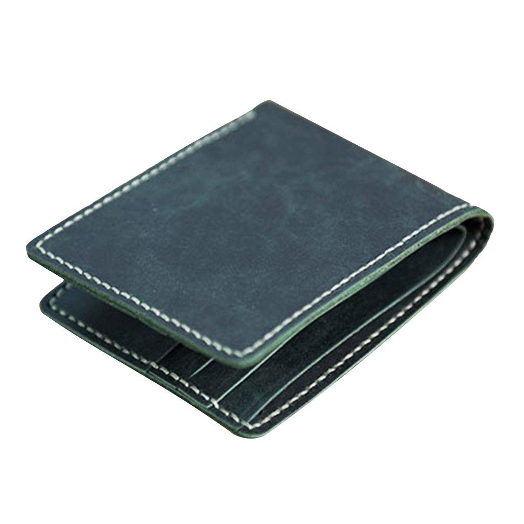 Adoorniequea 2 Set DIY Leder Geldbörse Kit Leder Rohlinge Set für die Herstellung von Bifold Wallet Dunkelgrün