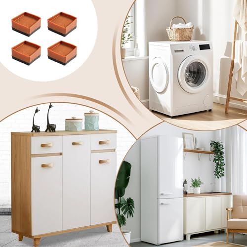 Elevadores de sofá apilables y cuadrados | Pack de 4 soportes estables 5