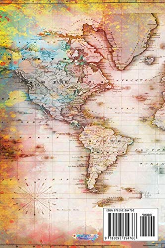 Let The Adventure Begin: 6X9 Lined Journal, Memory Book, Travel Journal, Diary To Record Your Thoughts, Graduation Gift, Teacher Gifts, Motley Map ... People Who Love To Travel (Travel Journals) #TOP1