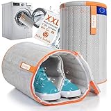 Schuhwaschbeutel - XXL für 2 Schuhe bis Gr. 48 - Gepolstert - Extrem langlebig - Leise - Farbecht - Wäschesack Schuhe - Sneaker Waschbeutel - Wäschenetz - Schuhbeutel Waschmaschine