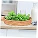 SOLUSTRE Woven Snack Basket for Home Vintage Oval Fruit Storage Holder Decorative Catch All Dish for Keys and Snacks present Occasion