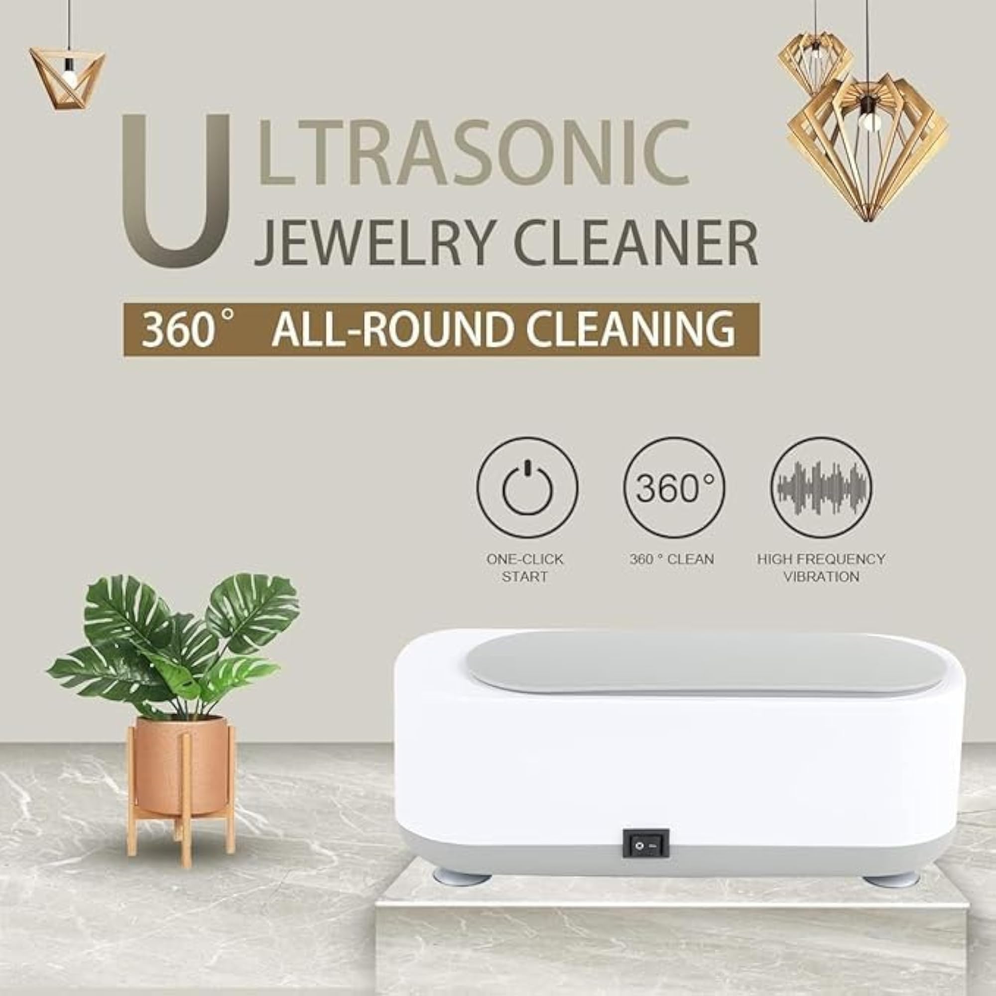 Ultrasonic Cleaner for Jewelry, Portable Machine