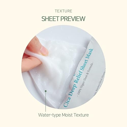 Miniatura 4 de Máscara de hoja de alivio profundo de cica vegana  Essence Hoja de máscara facial de cara completa, piel seca sensible, calmante, fórmula 100%