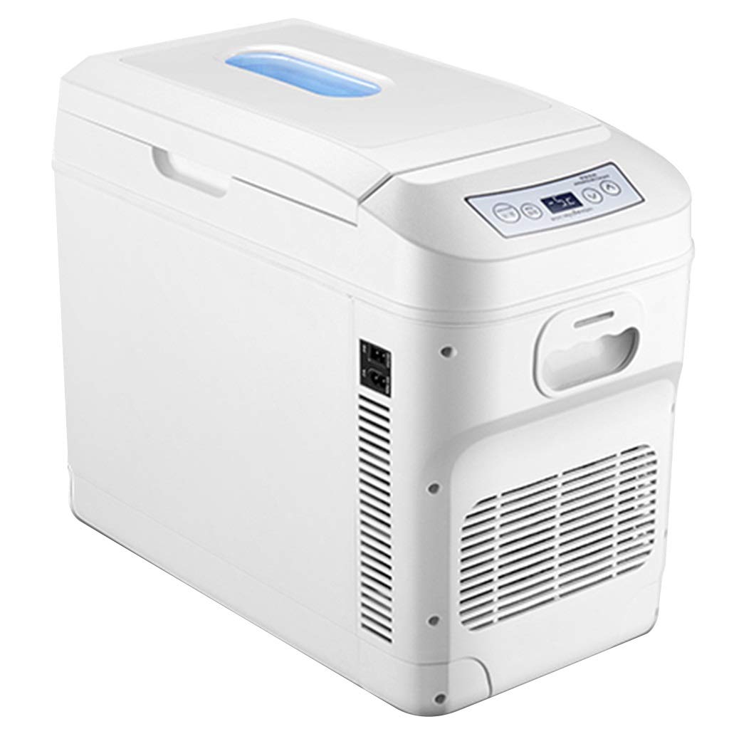 ZYCSKTL Car Freezer Compact Refrigerator,28L Large-capacity, Silent And Small Mini Freeze, Car Fridge For Household Car Cooling And Heating, 65W 12V 24V 220V (Color : White, Size : 28 * 51 * 40cm)