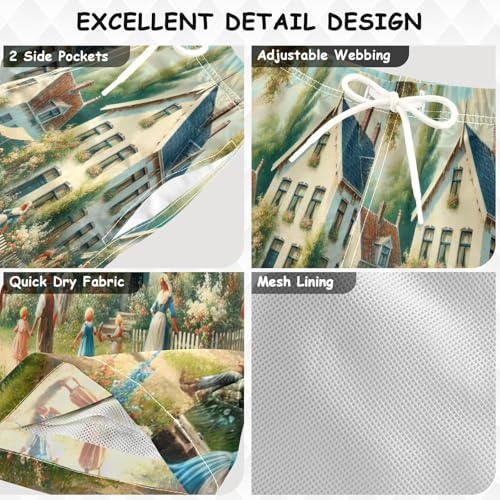 Farmhouse Trees Life Boys Swim Trunks Quick Dry Toddler Swimsuit Boy Bathing Suits Board Shorts Swimwear 3T Multi3