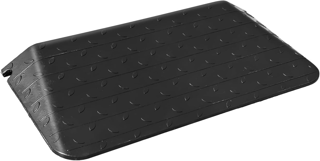 Rubber Wheelchair Ramp 2.5 Inch Rise - Non-Slip Rubber Threshold Wheelchair Ramp for Home Steps Doorways Driveway Outdoor Entrance Heavy Duty 2200 lb (1 Pack)