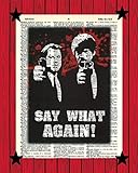 Pulp Fiction Movie Poster Pulp Fiction Wall Art Say What Again Quentin Tarantino Dictionary Art...