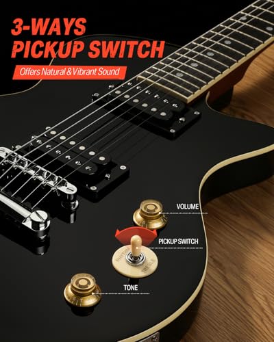 Donner 39" Electric Guitar, DLP-style with Dual Humbucker Pickups - image 3