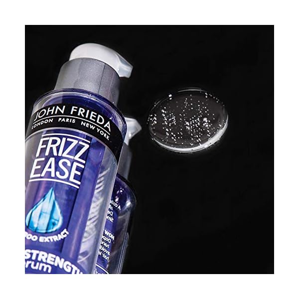 John-Frieda-Frizz-Ease-Extra-Strength-Hair-Serum-Anti-Frizz-Nourishing-Hair-Treatment-for-Dry-Damaged-Frizzy-Hair-Frizz-Control-and-Heat-Protectant-with-Bamboo-Extract-169-Ounce John Frieda Anti Frizz, Frizz Ease Extra Strength Hair Serum with Argan Oil, Anti-Humidity Spray for Hair, Nourishing Treatment for Thick, Coarse Hair, 1.69 Oz