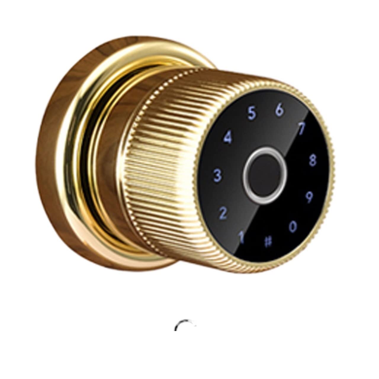 CVFRDD Smart Door Knob, TTLOCK Electronic Digital Keypad Zinc Knob Fingerprint Smart Cylinder Door Lock Keyless Entry Door Handle(1)