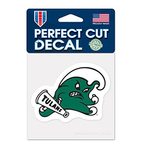 NCAA Tulane Green Wave 4x4 Perfect Cut Color Decal, One Size, Team Color