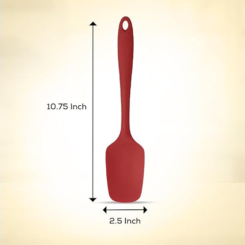 Miniatura 2 de Mrs. Anderson's Baking Espátula de cuchara de silicona, flexible, antiadherente, resistente al calor, rojo