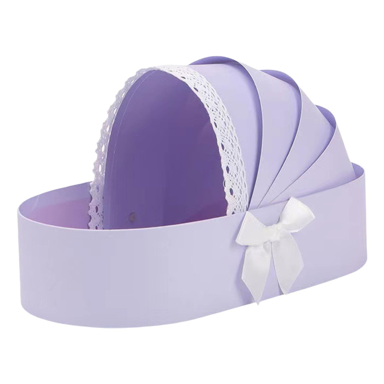 FackLOxc Unique Cradle Flower Gift Box Wedding Celebration Present Container for Weddings Special Event Present Packaging