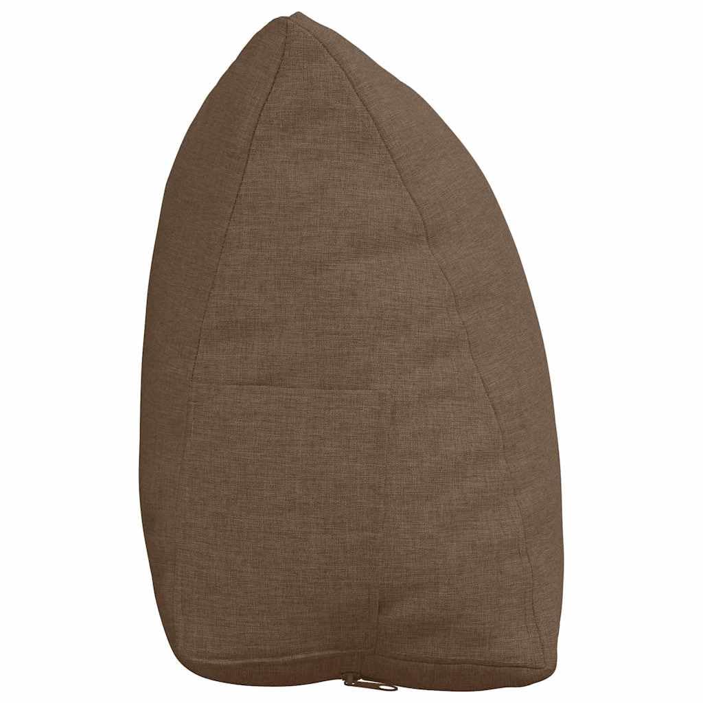 Cuscino per schienale, marrone, 45 x 20 x 35 cm, tessuto con imbottitura in poliestere, rivestimento rimovibile, cuscino lombare ergonomico per divano, sedia da ufficio, letto, home office