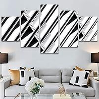 SIGNWIN 5 Panel Canvas Wall Art Solid Structures for Home Decorations Ready to Hang - 60