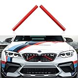 フロントグリル インサート ストライプ トリム 適用車種BMW F20 F21 F22 F23 F44 F45 F46 F30 F31 F34 F32 F33 F36 G30 G38 G32 G11 G12 F25 G01 F26 G02 G05 2枚セット（赤、A）