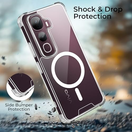 Image of A rtistque Clear Back Cover Case for Vivo Y400 Pro 5G | Compatible | Acrylic | Transparent Case | Shockproof TPU | Stylish Protective Design - Transparent