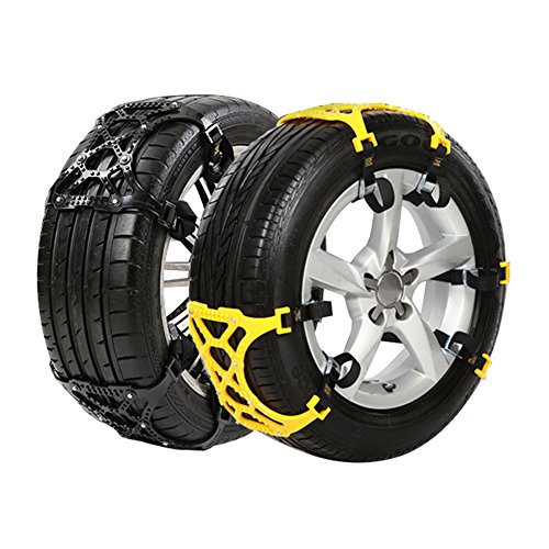 Ai CAR FUN Car Snow Chains, Emergency Anti Slip Snow Tire Chains