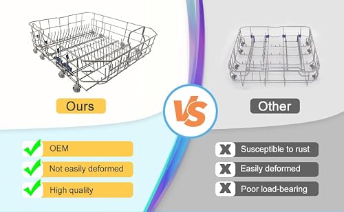 DD82-01073A Lower Rack Assembly Replacement for Samsung Dishwasher Dishrack Modle DW80R5061/DW80R5060 Series
