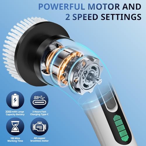 Brosse nettoyage électrique SWZEC Loreva Spin Pro sans fil efficace - 5