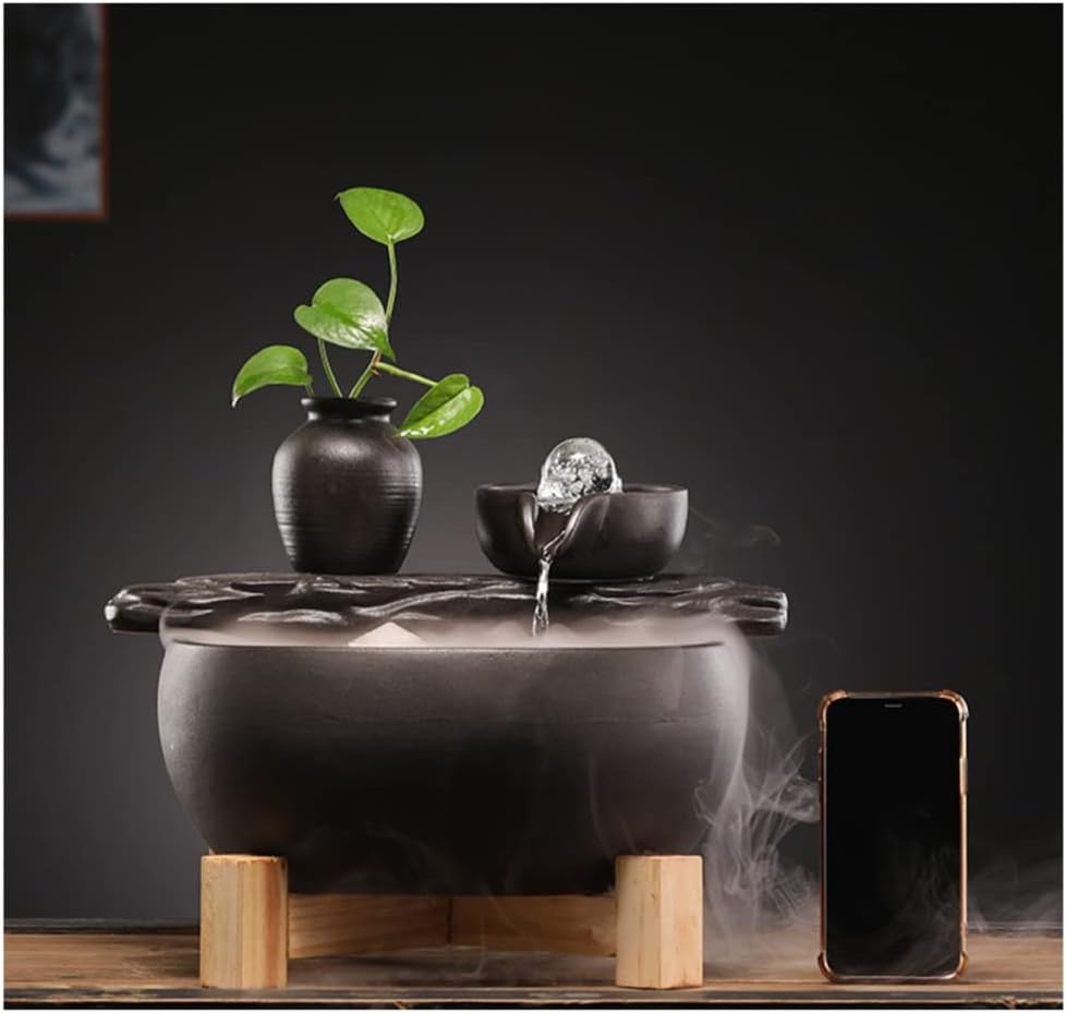 卓上噴水 卓上噴水セラミック循環水噴水オフィスリビングルームのデスクトップの装飾家の幸運の飾り テーブル噴水 (Color : B, 装飾的な屋内噴水 屋内滝噴水ポータブルセラミック循環噴水瞑想滝装飾テーブル噴水ロッカリー噴水ホーム、 卓上噴水 象 流れる水 装飾 円形 ... 卓上噴水 卓上噴水 セラミック噴水 循環水飾り リビングルーム デスクトップ噴水 オフィス デスクトップ装飾 テーブル噴水