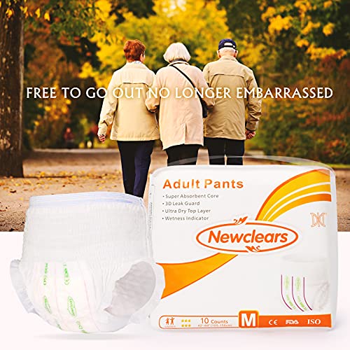 Newclears Incontinence Underwear for Women Men, Disposable Adult