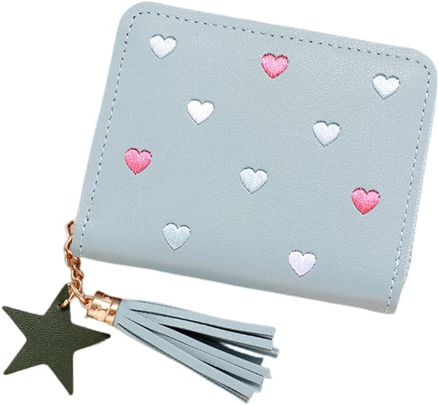 KAIAIWLUO Women Wallet,Girls Coin Purse Wallets Cute Heart Wallet with