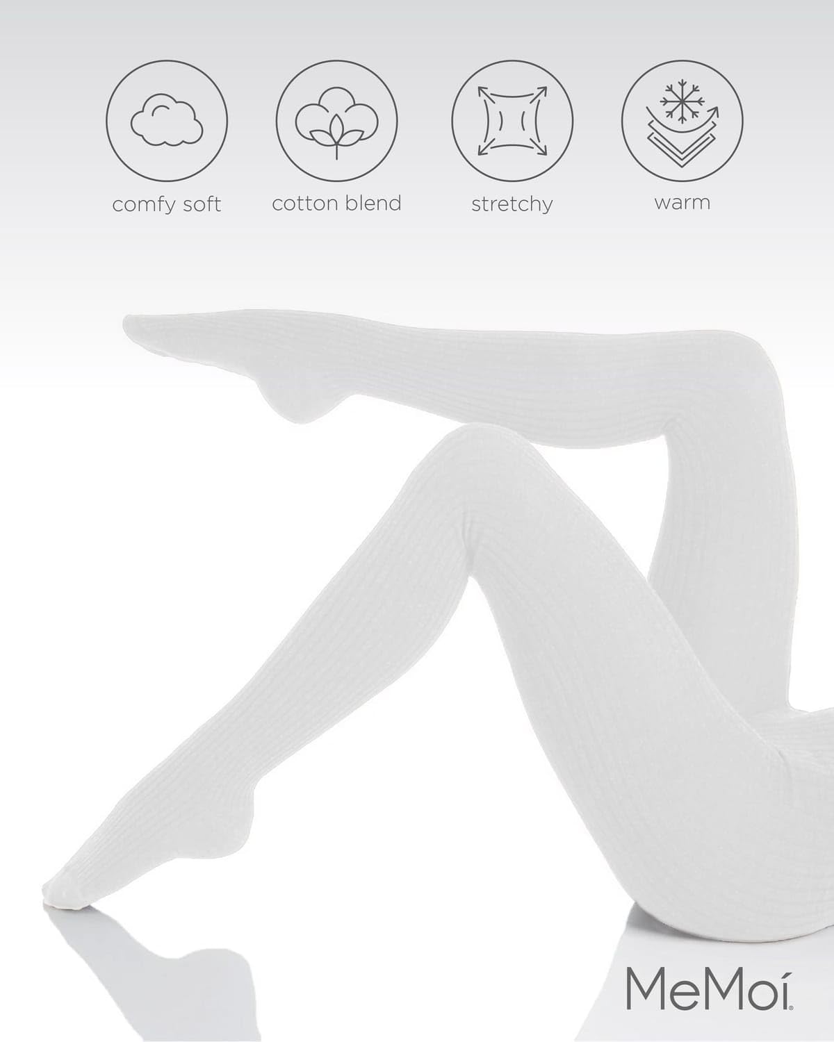 MeMoi Boston Ribbed Cotton Tights for Women, Cozy and Warm Durable Sweater Tights - Sizes Small to Queen 2 - Image 5