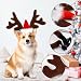 NYZQIW Weihnachten Haustier Stirnband,Haustier Stirnband Weihnachten Rentier,Katze Hund Weihnachten Stirnband,Weihnachten Rentier Geweih,Rentier Haarreif Für Haustiere,Elch Kopfbedeckung