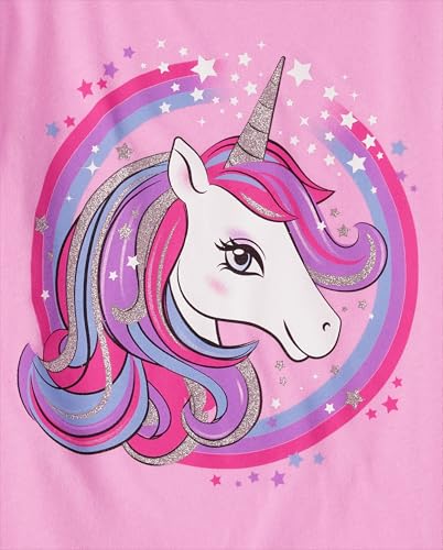 Image of The Children's Place Girls' Unicorns,Butterfly Short Sleeve Graphic T-Shirts,3 Pack