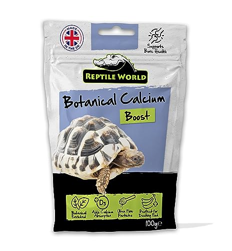 Reptile World Tortoise Calcium Powder 100g Calcium with Botanical Herbs & Bee Pollen