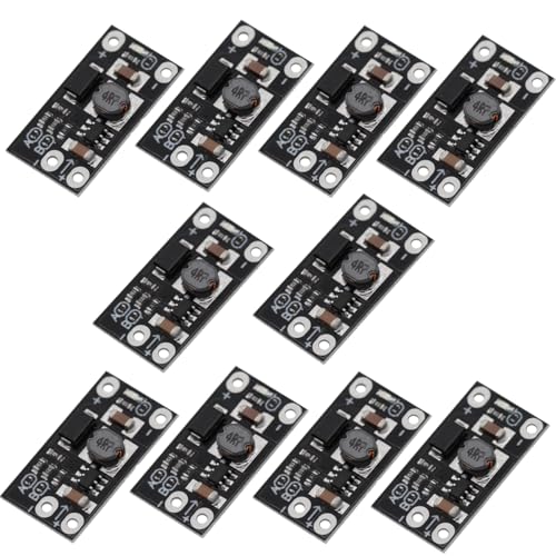 Heevhas 10PCS DC-DC Placa del módulo convertidor elevador regulador de voltaje Mini impulsores 3,7 V a 5 V 8 V 9 V 12 V ajustable Módulo de alimentación Para módulo de voltaje electrónico DIY