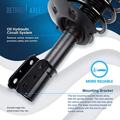 Image of Detroit Axle - 16pc Front End Suspension Kit for 2002-2007 Buick Rendezvous, Struts Lower Control Arms w /Ball Joint Tie Rods Boots Front and Rear Sway Bars Shock Absorbers Replacement
