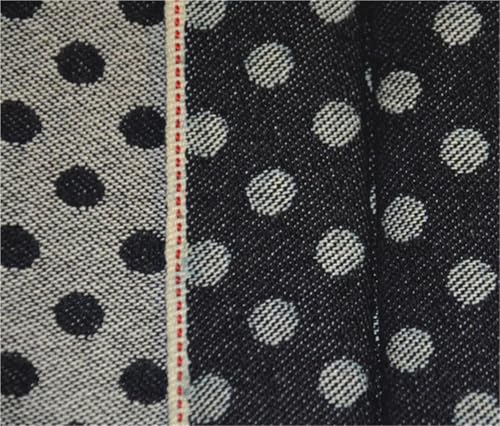 Tissu denim jacquard haut de gamme à lisière rouge pour vestes stylées - 2