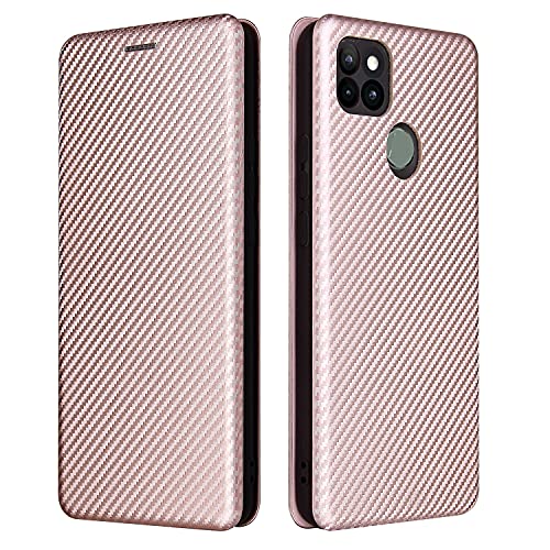 Étui Motorola Moto G9 Power rose en fibre de carbone hybride