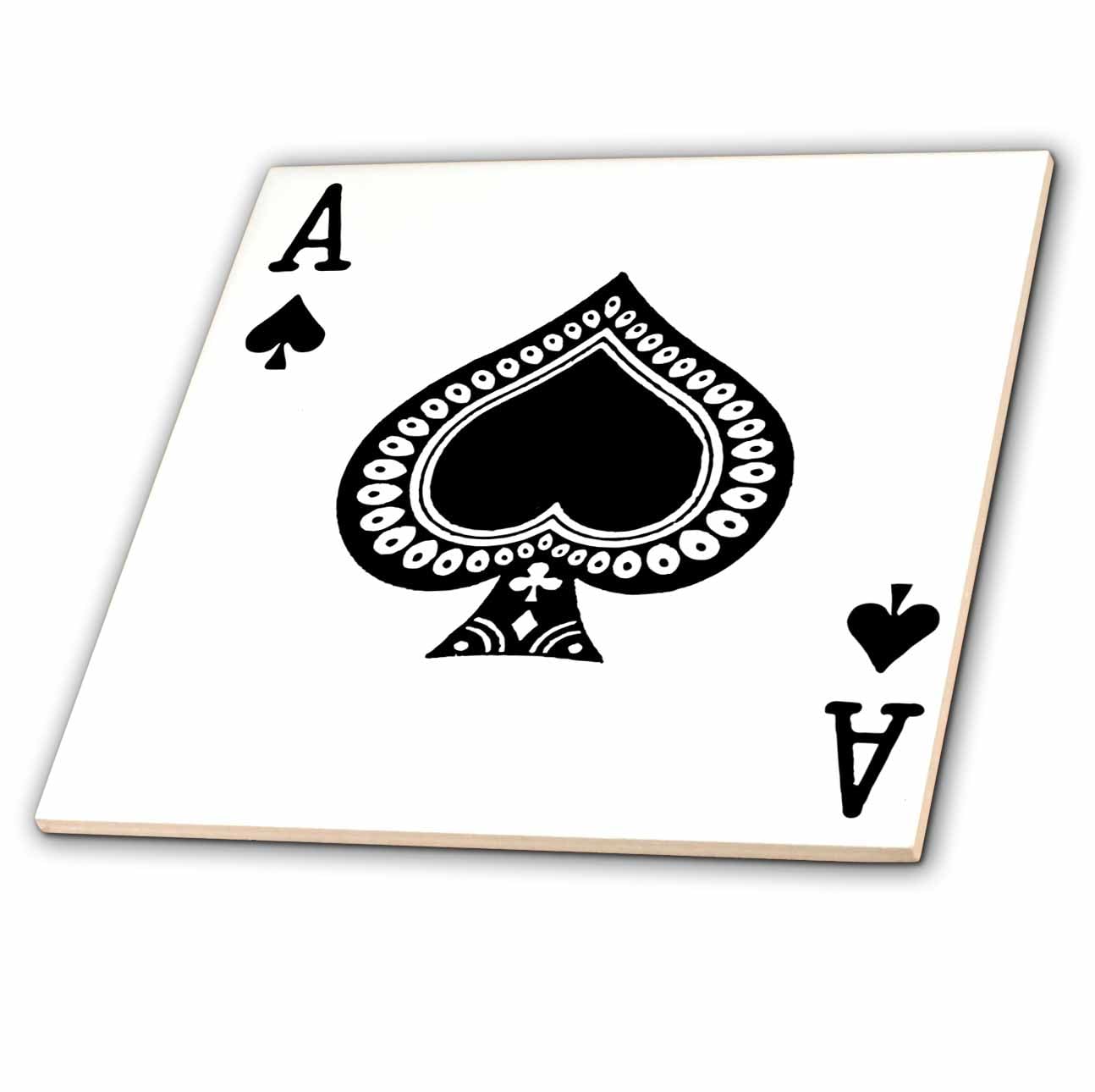 Amazon.com: 3dRose ct_76552_1 Ace of Spades Playing Card-Black