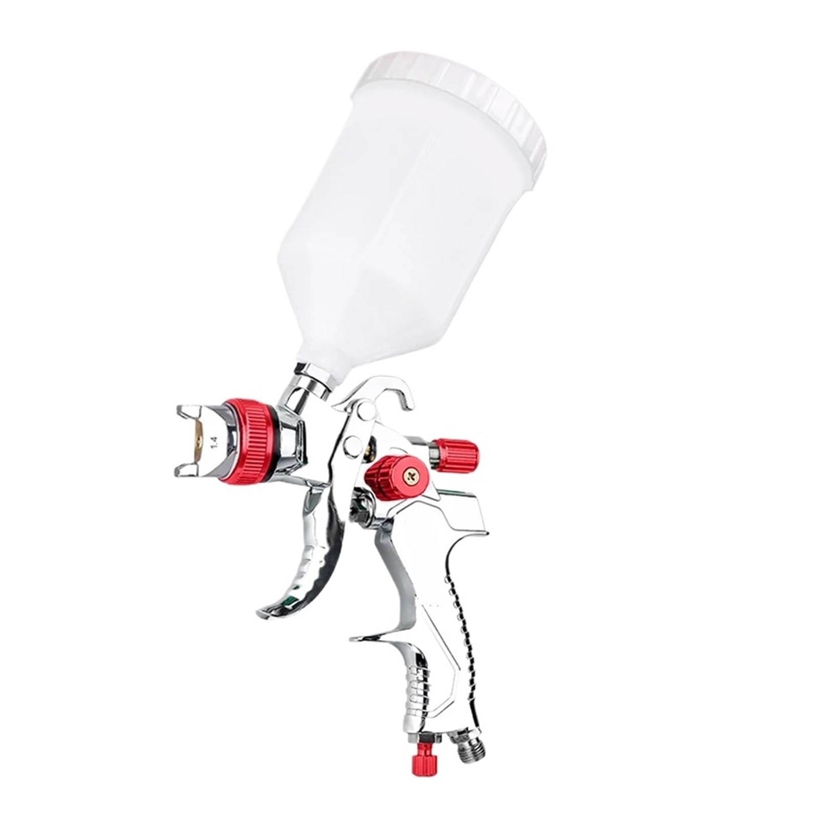 1,4 Mm,7 2,0 Professionelle Spritzpistole for Zuhause, Automatisches Farbspritzpistolen-Werkzeug, 600 Ml, Kein Sauberer Einweg-Messbecher, 10 Stück(1.4-1.7-2.0mm)
