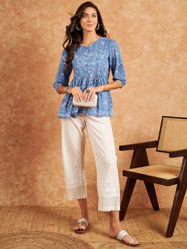 Image of Modeve Women Cotton Top for Summer