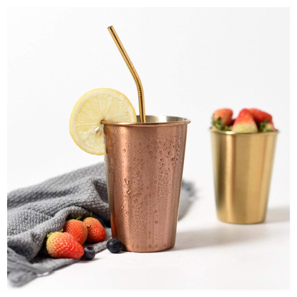 Tazas de acero inoxidable de 500 ml, sin BPA, para bebidas frías o calientes para camping, taza de viaje al aire libre con pajitas y tapa