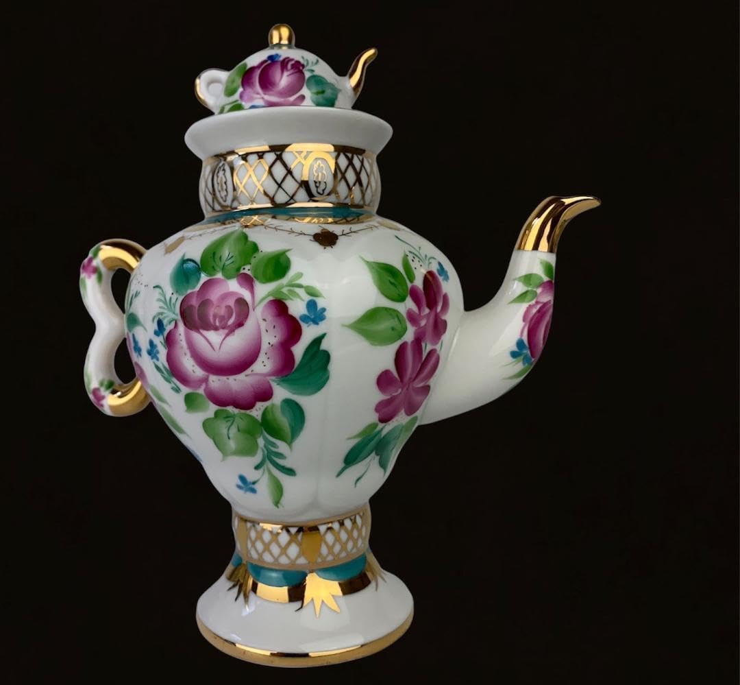 Amazon | ロモノーソフ サモワール ティーポット ロシア製 金彩