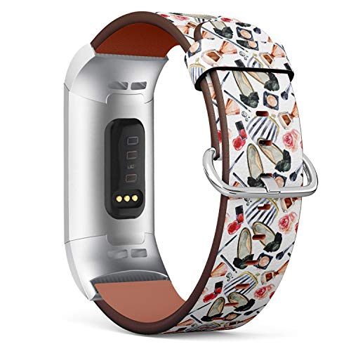 Mingdao MINGDAO-W-C3-A1049 Compatible With Fitbit Charge 4 / Charge 3 / Charge 3 Se Patterned Leather Replacement Band cover